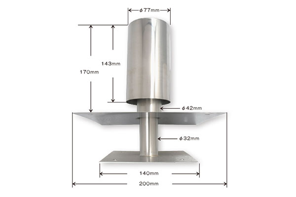 断熱防水用 ステンレス脱気筒（二重型）｜高翔オンラインストア