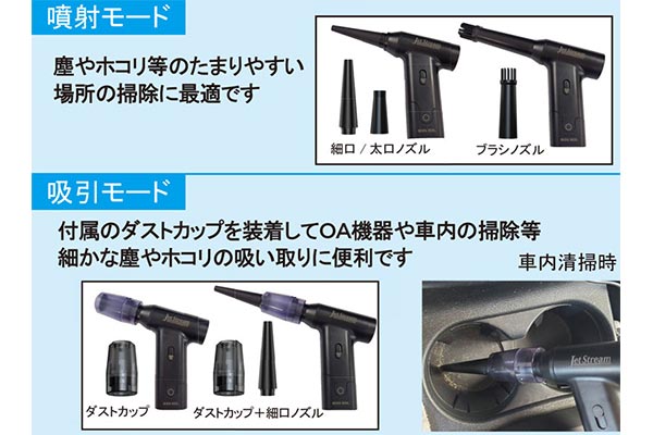 WING ACE JET-J02 充電式ミニ強力ブロワー JetStream ウエダ金物